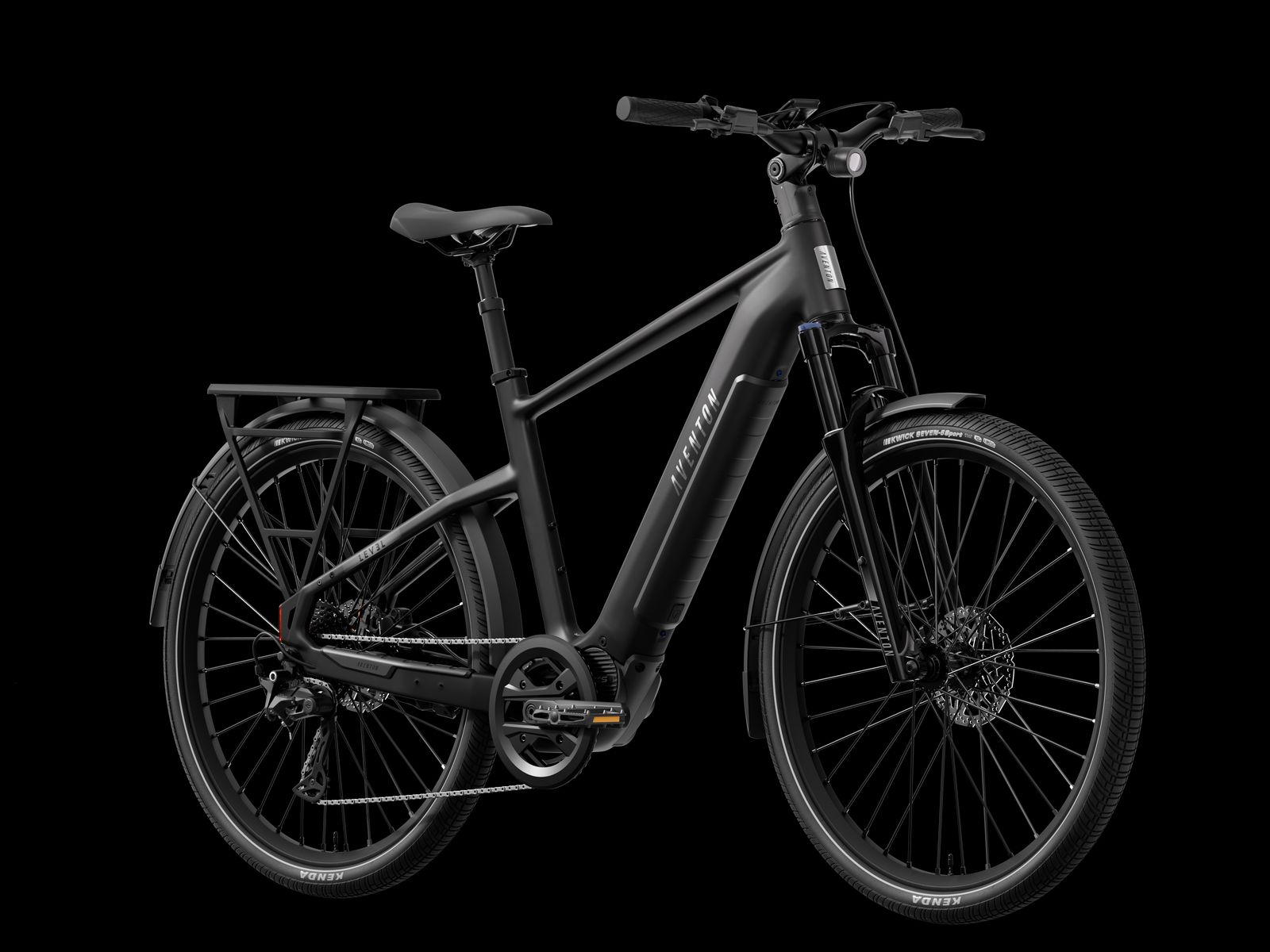 a black bike is shown against a black background