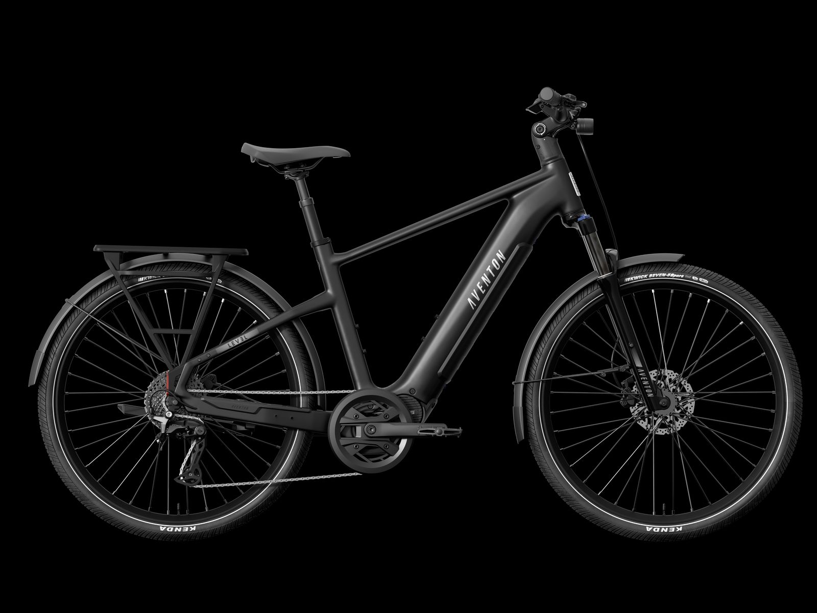 a black bike is shown against a black background