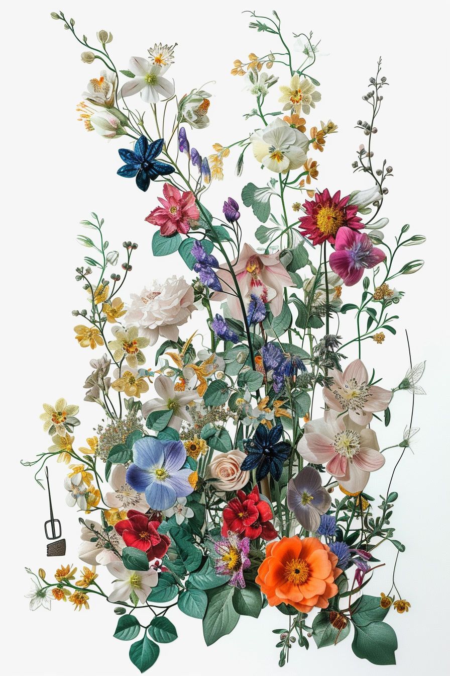 a bunch of flowers that are in a vase