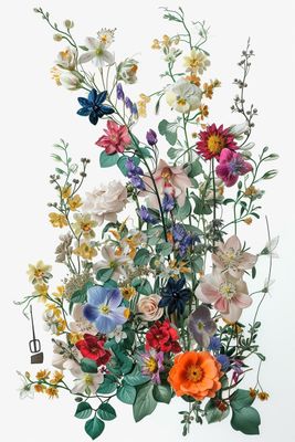 a bunch of flowers that are in a vase