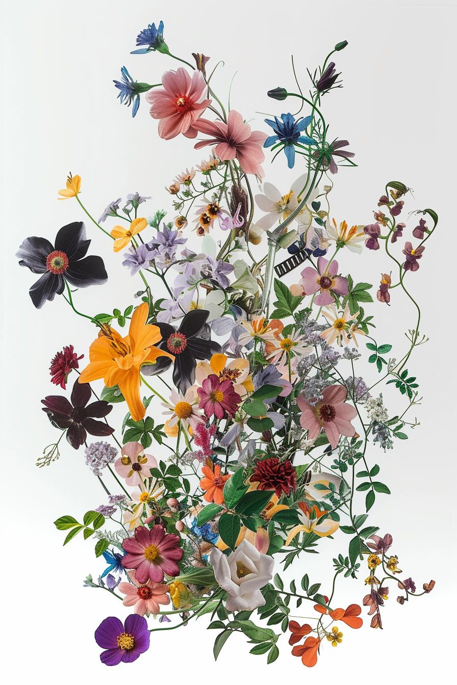 a bunch of flowers that are in a vase