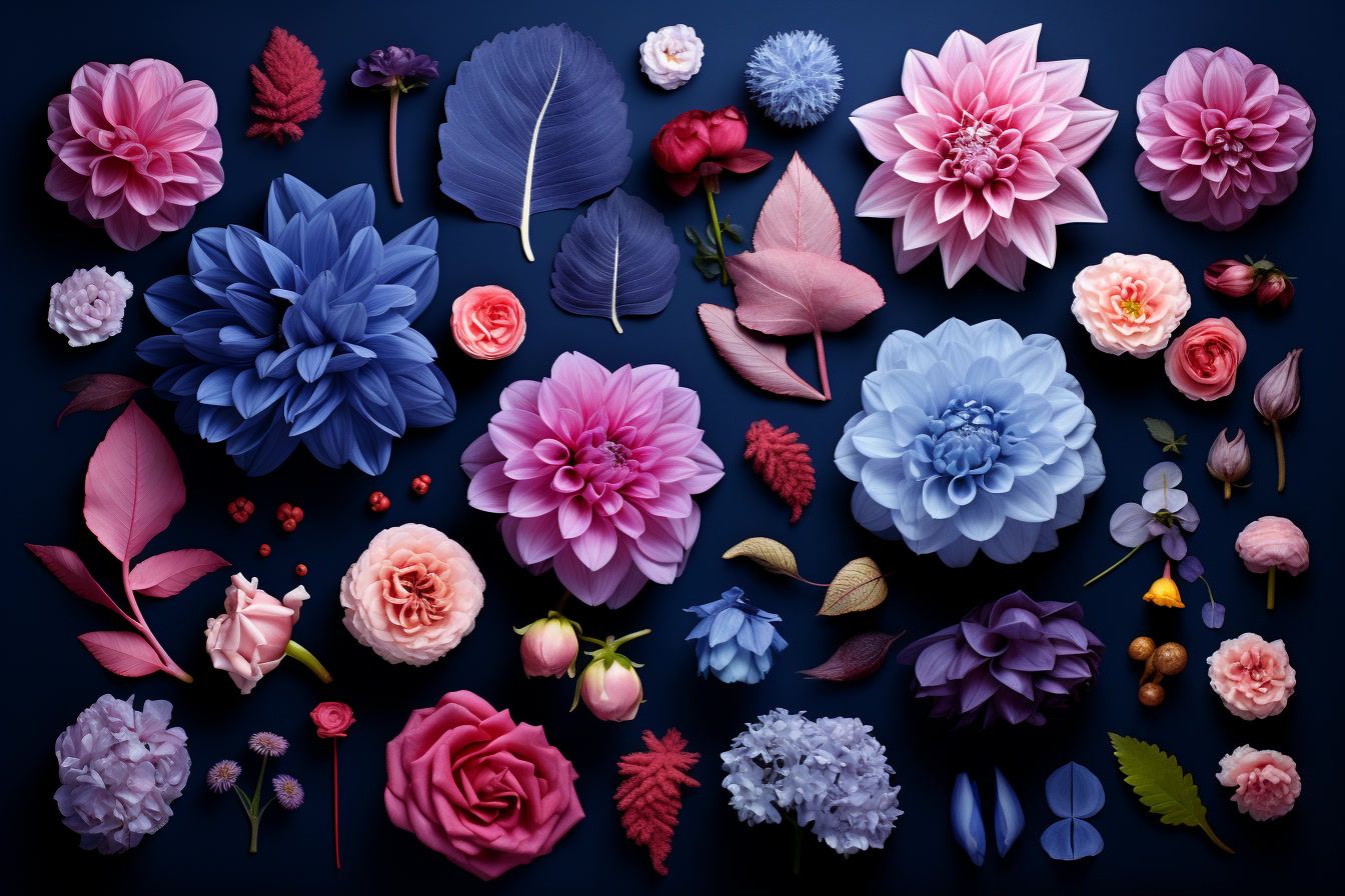 a bunch of flowers that are on a table