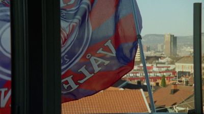 a view of a city from a window of a building