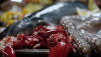 a close up of a plate of food on a table