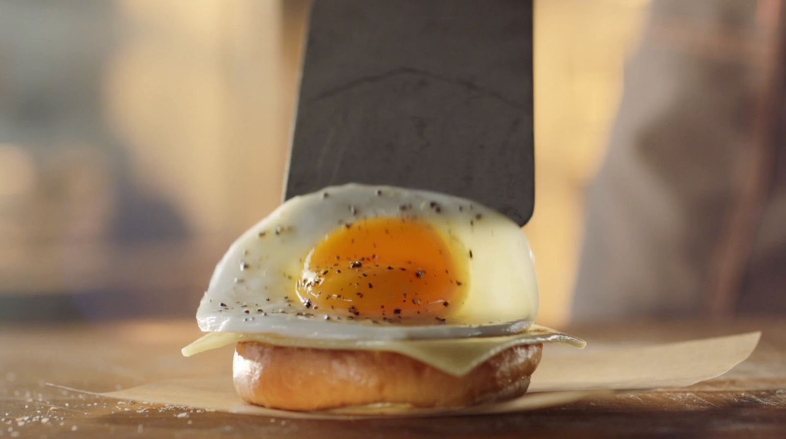 a piece of bread with an egg on top of it