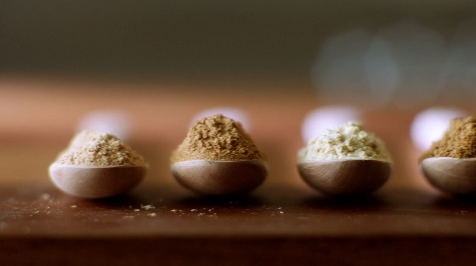 a close up of a group of pills filled with powder