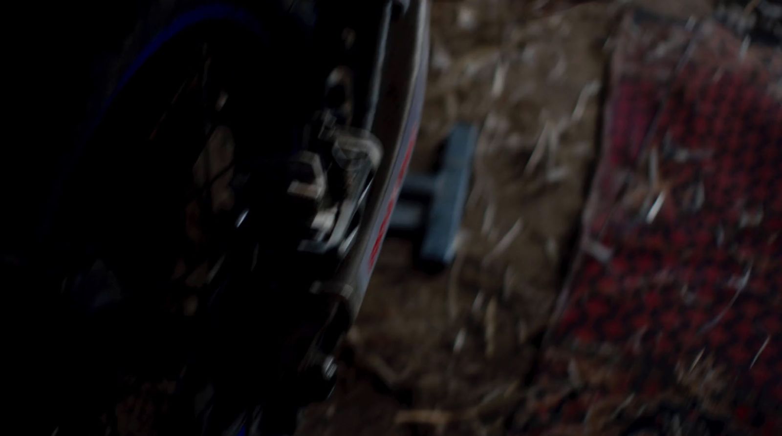 a close up of a bike tire with a blurry background