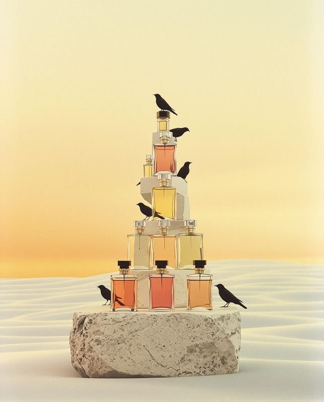 a group of birds sitting on top of a bottle tower