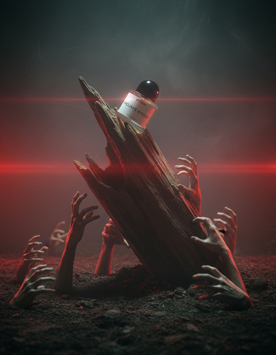 a bottle of wine sitting on top of a piece of wood