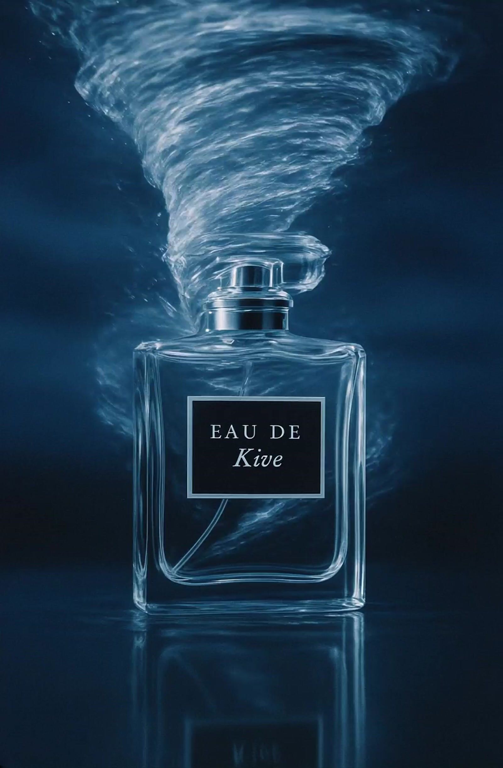 a bottle of eau de kive in the water