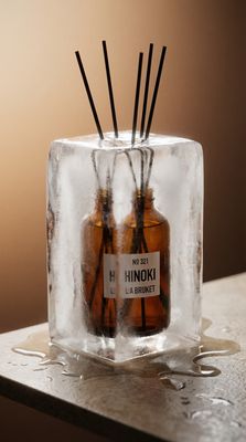 a couple of bottles sitting on top of a table