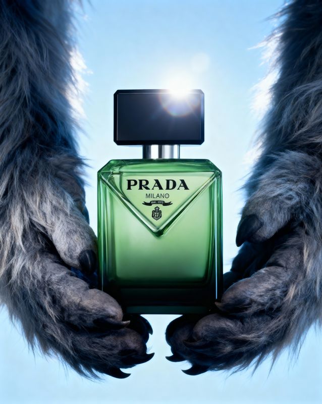 a person holding a green bottle in their hands