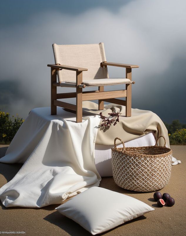 a wooden chair sitting on top of a sandy beach