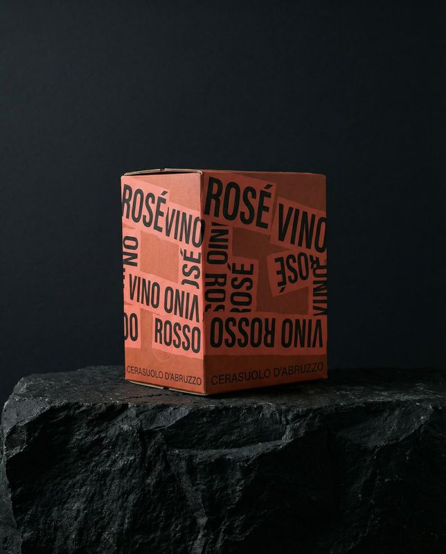 a box sitting on top of a rock