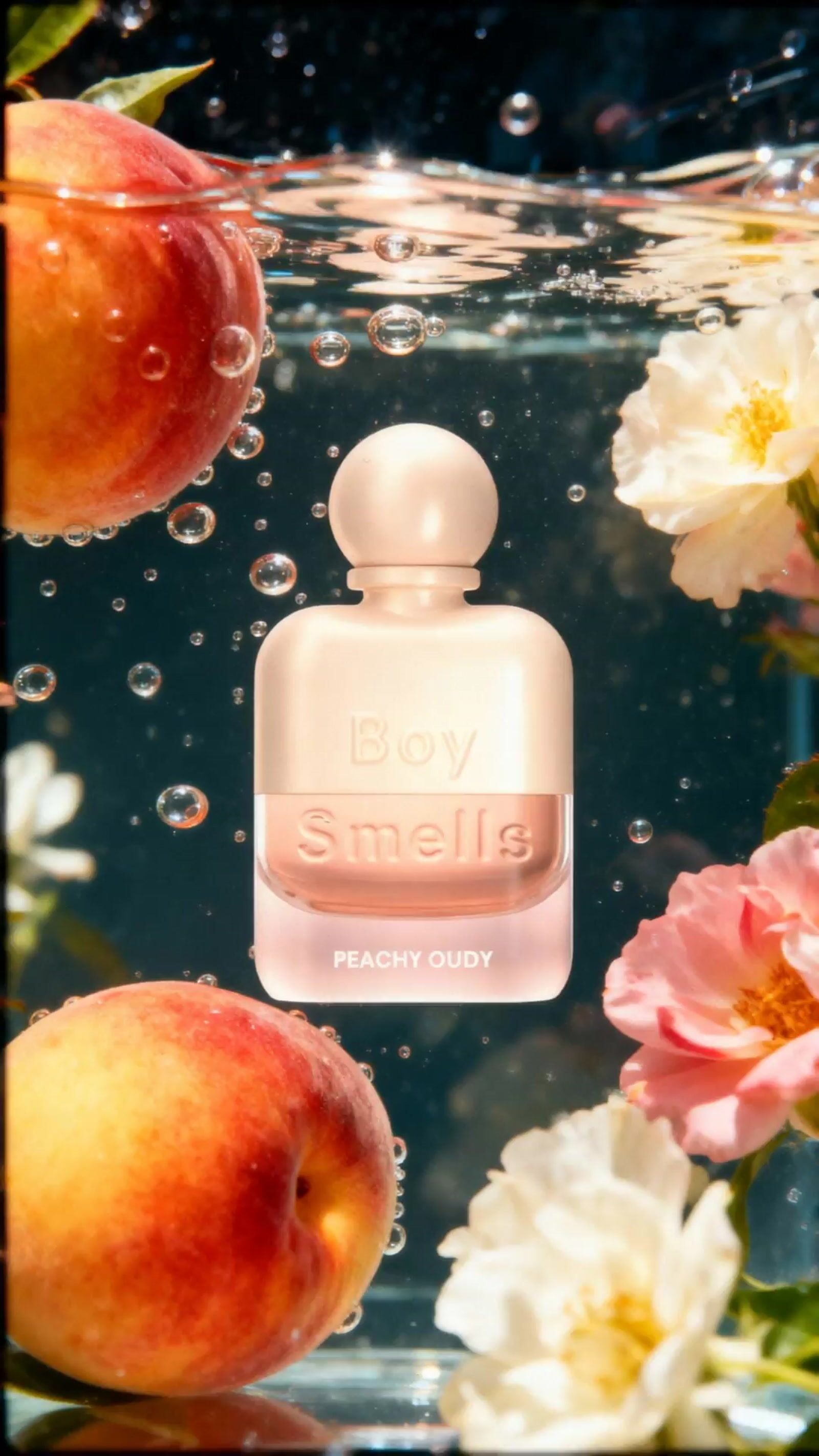 a bottle of perfume sitting on top of a table