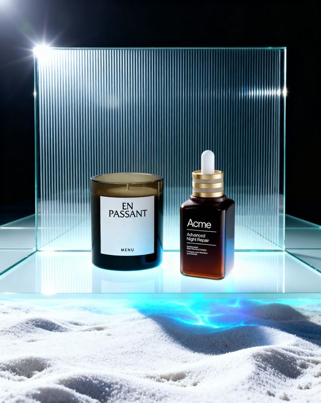 a bottle of acne and a jar of cream