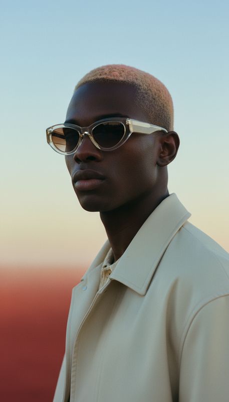 a man in a trench coat and sunglasses