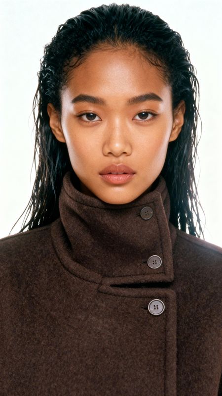 a close up of a person wearing a coat