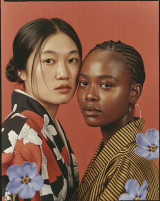 two young women standing next to each other