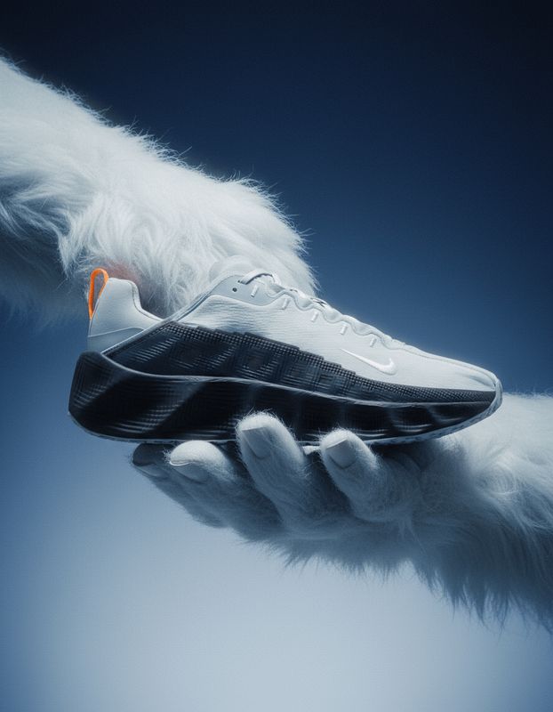 a close up of a person holding a shoe