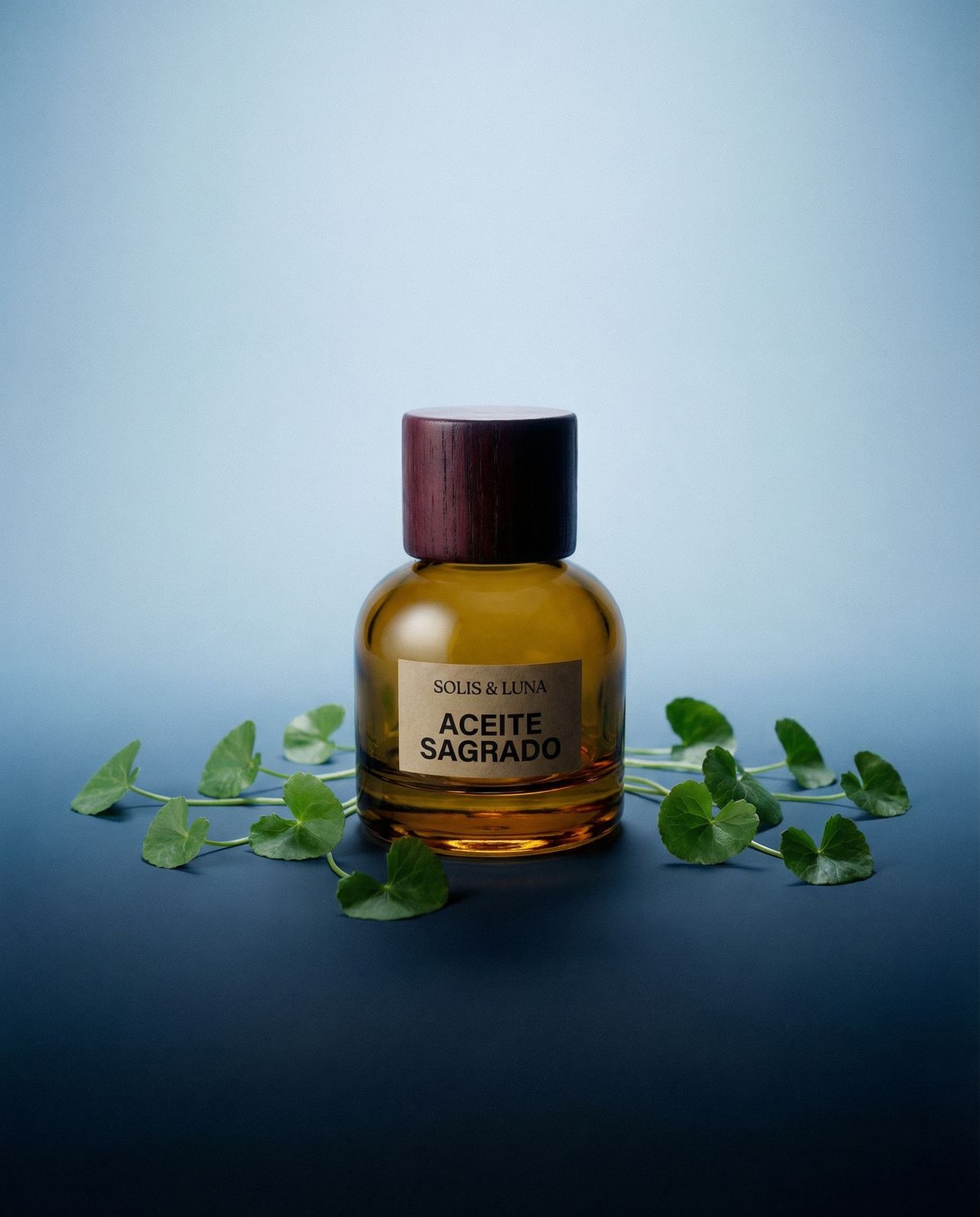 a bottle of aceite saffron sitting on a table