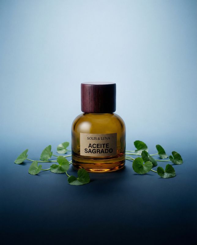 a bottle of aceite saffron sitting on a table