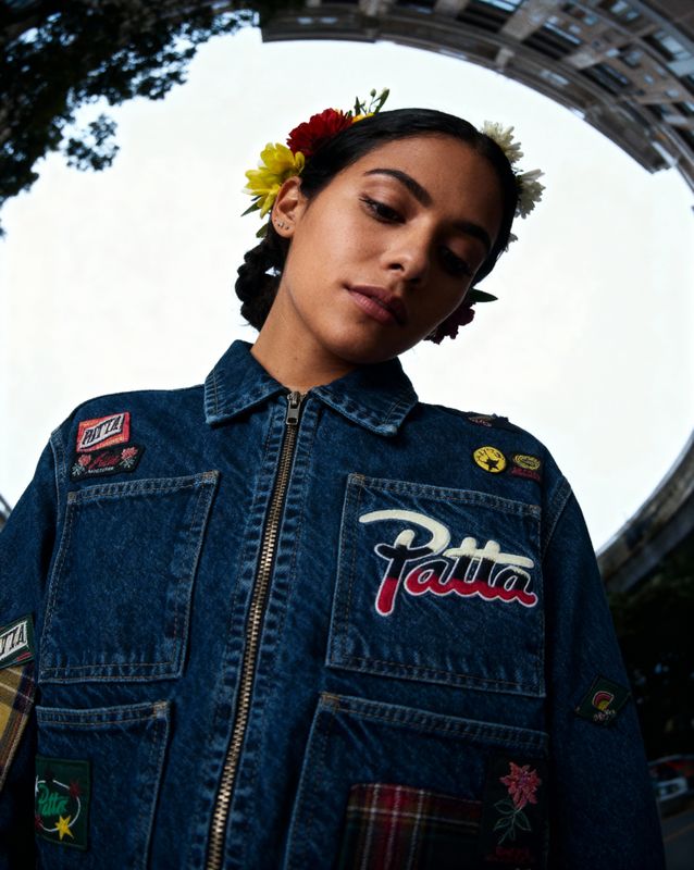 a woman with a flower in her hair