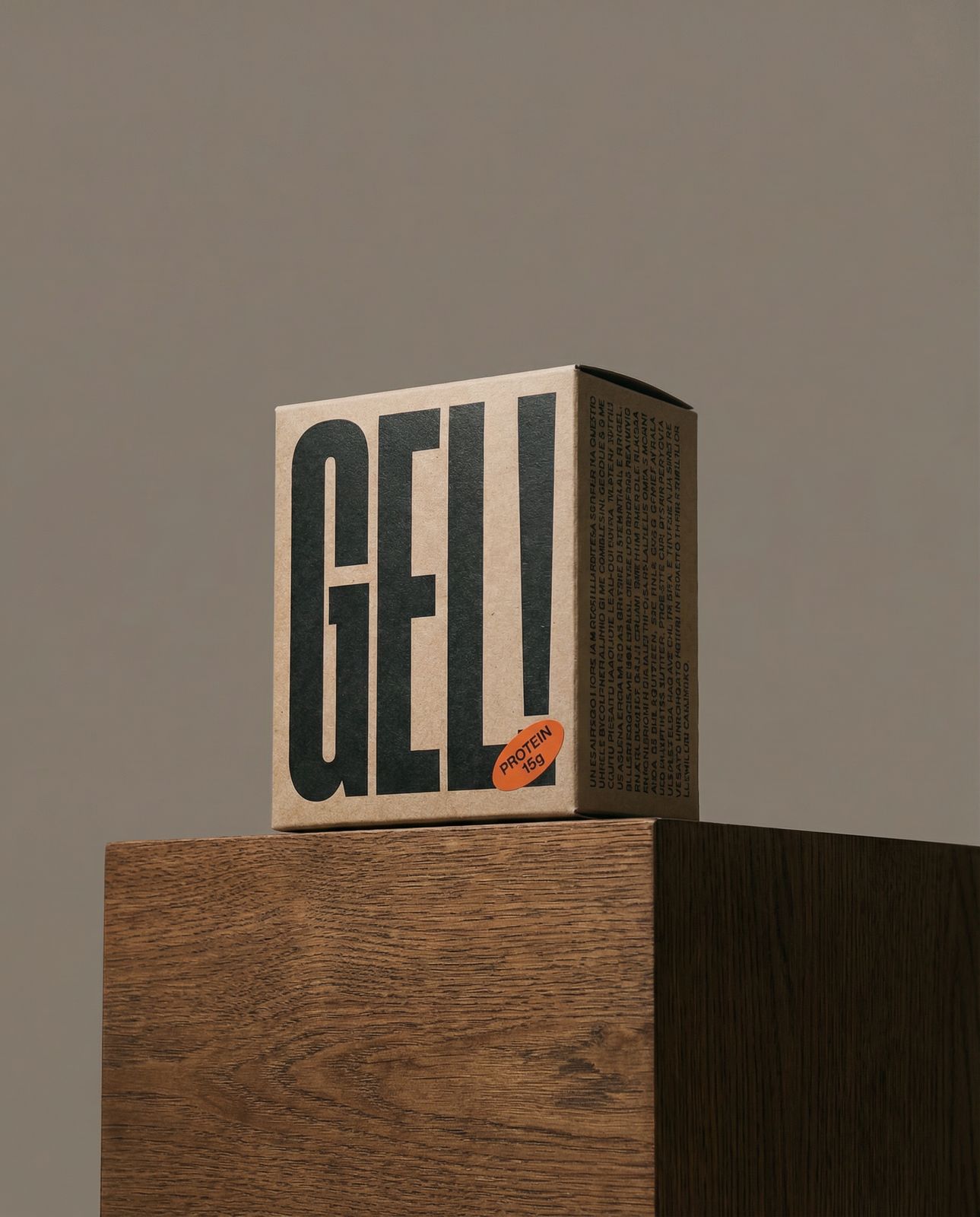 a close up of a box on top of a wooden block