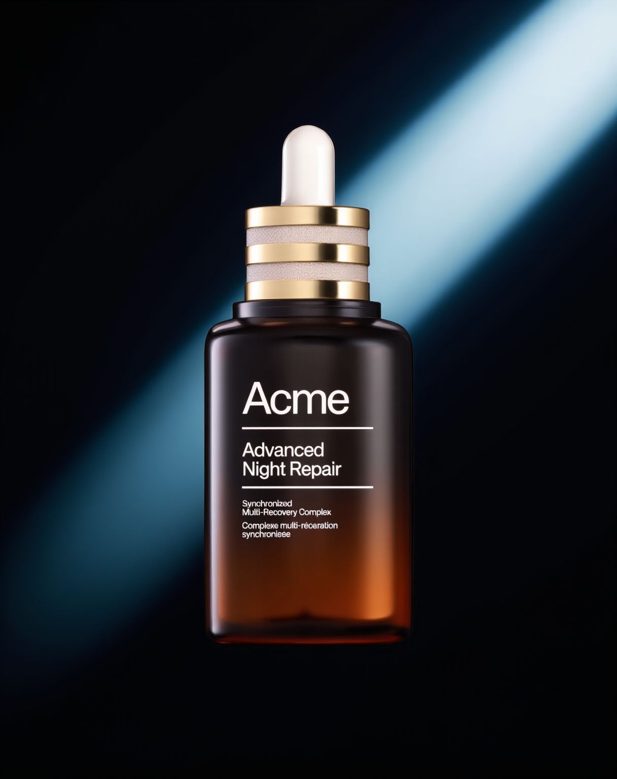 a bottle of acne advanced night repair