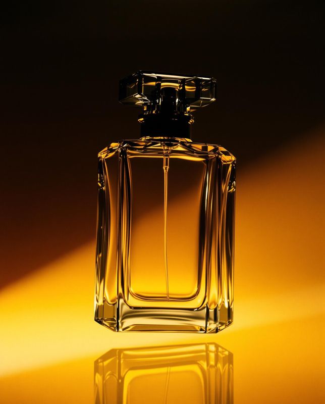 a bottle of perfume sitting on top of a table