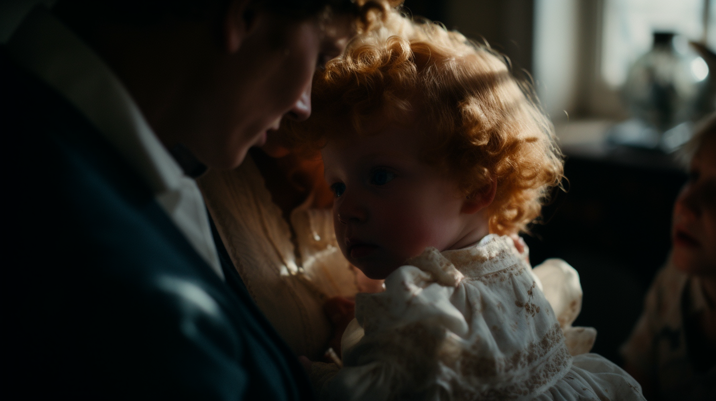 a woman holding a small child in her arms