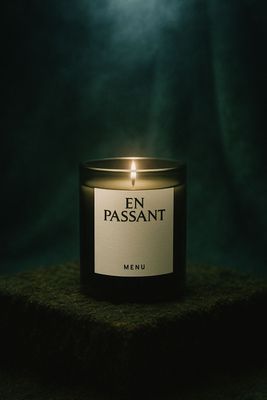 a candle that is sitting on a table