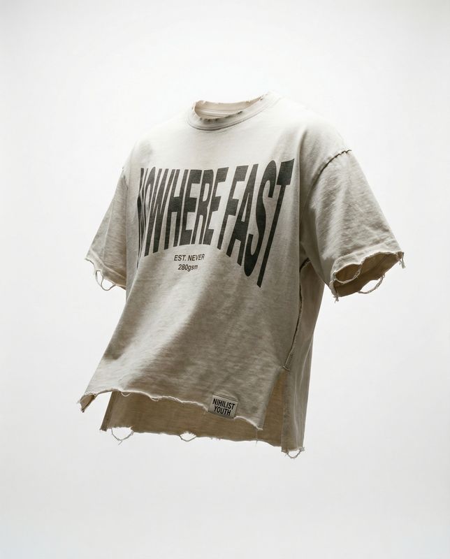 a t - shirt that says where fast hanging on a clothes line