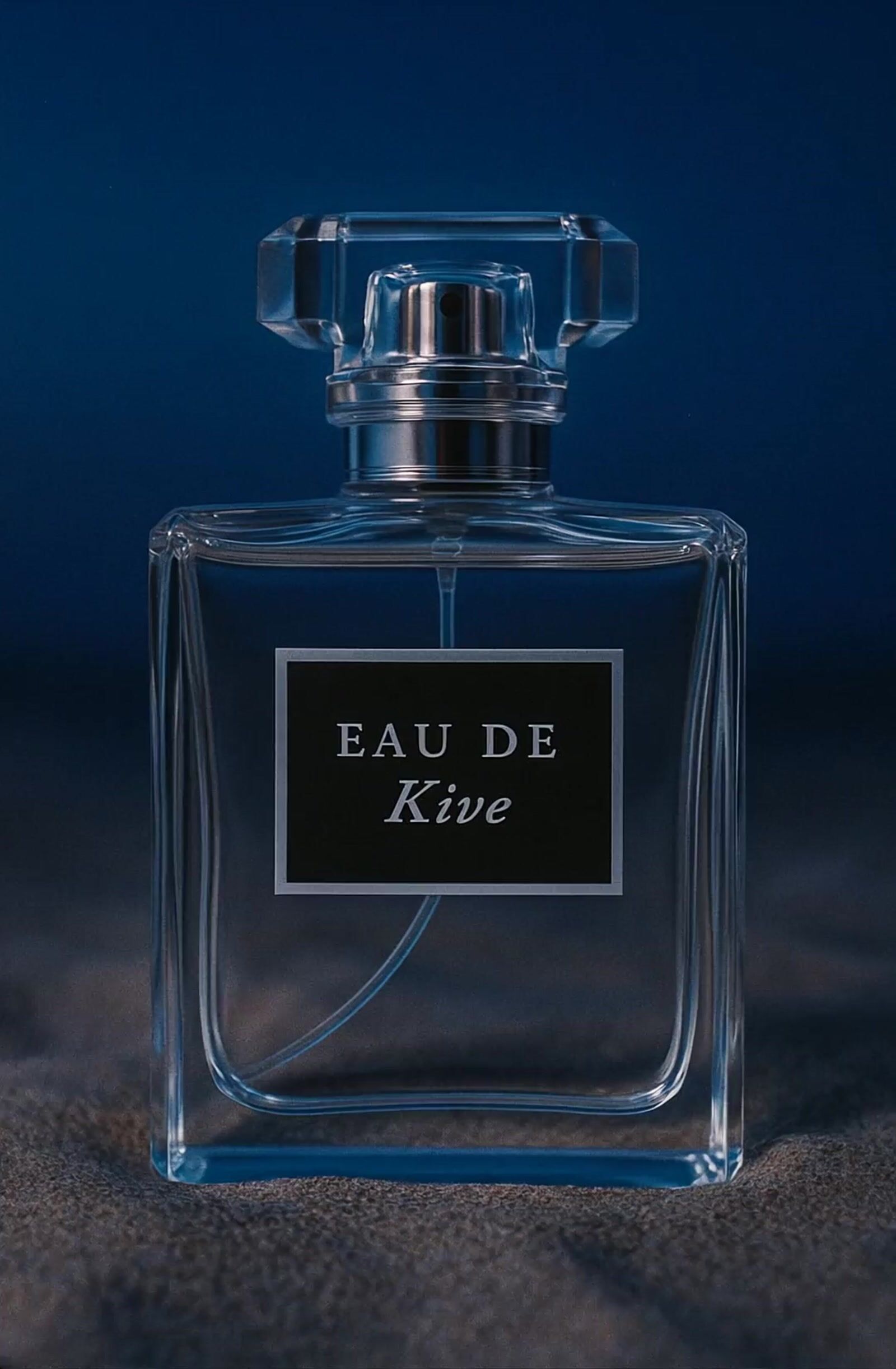 a bottle of eau de krie on a table