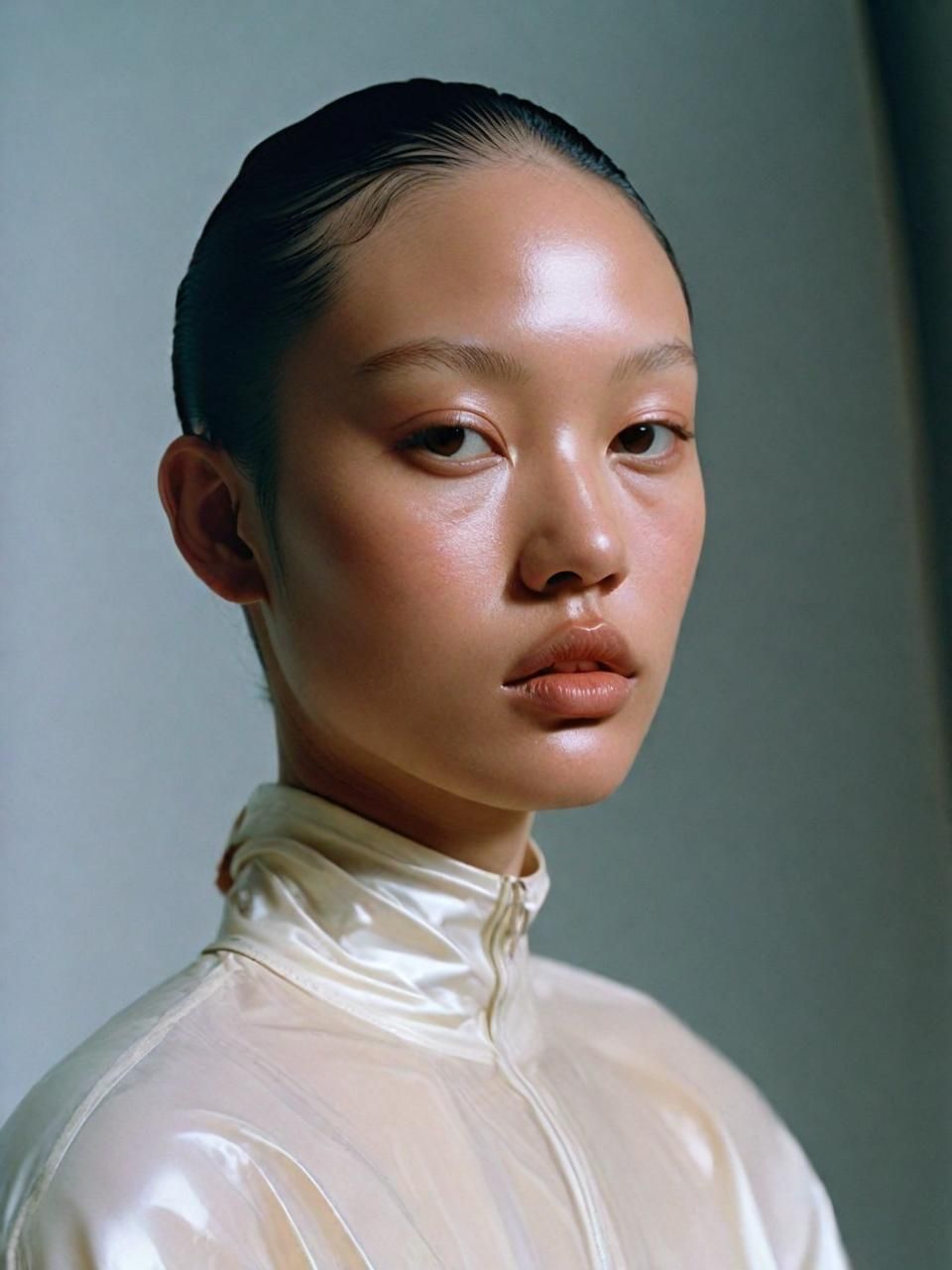 a woman in a white shirt posing for a picture