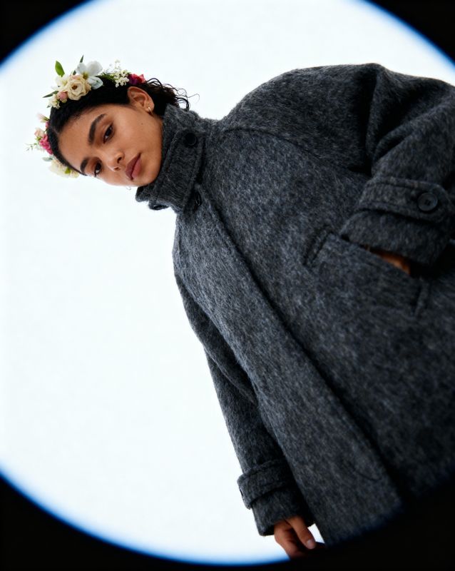 a woman with a flower in her hair