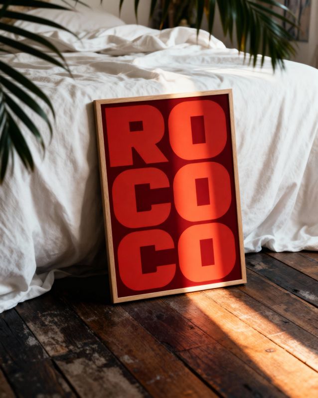 a picture of a room with a bed and a plant