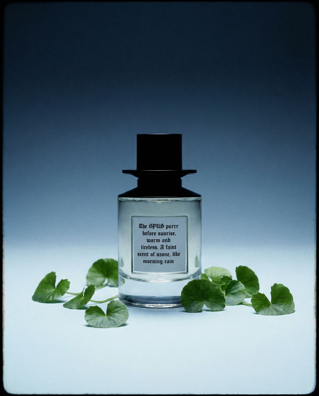 a bottle of perfume sitting on top of a table