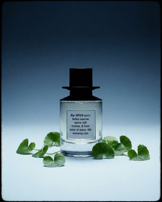 a bottle of perfume sitting on top of a table