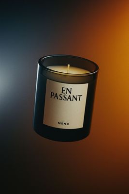 a candle that is sitting on a table