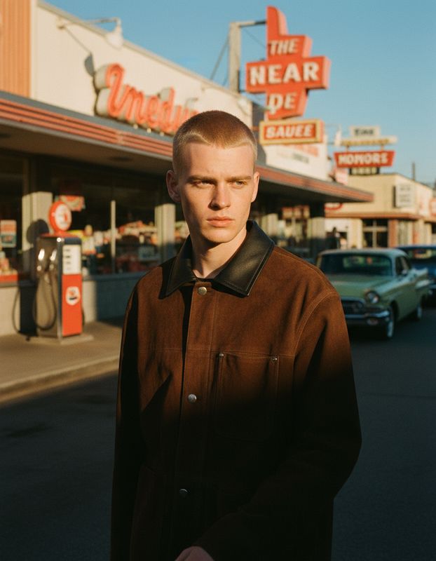 a man standing on the side of the road