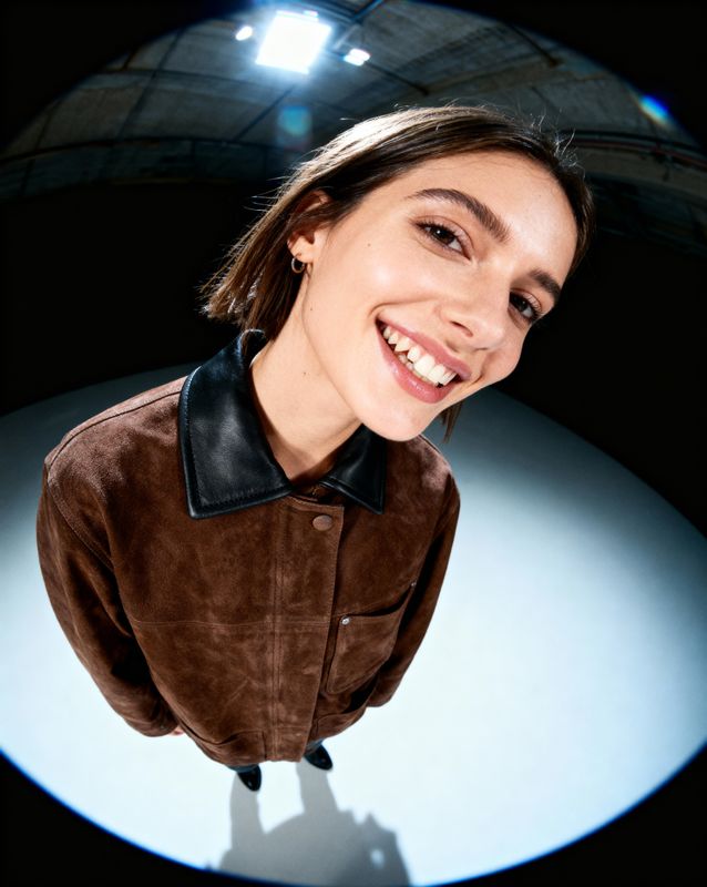 a woman is smiling and posing for a picture