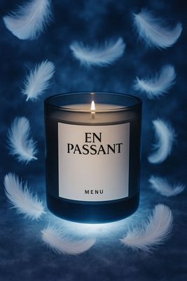 a candle that is sitting on a table