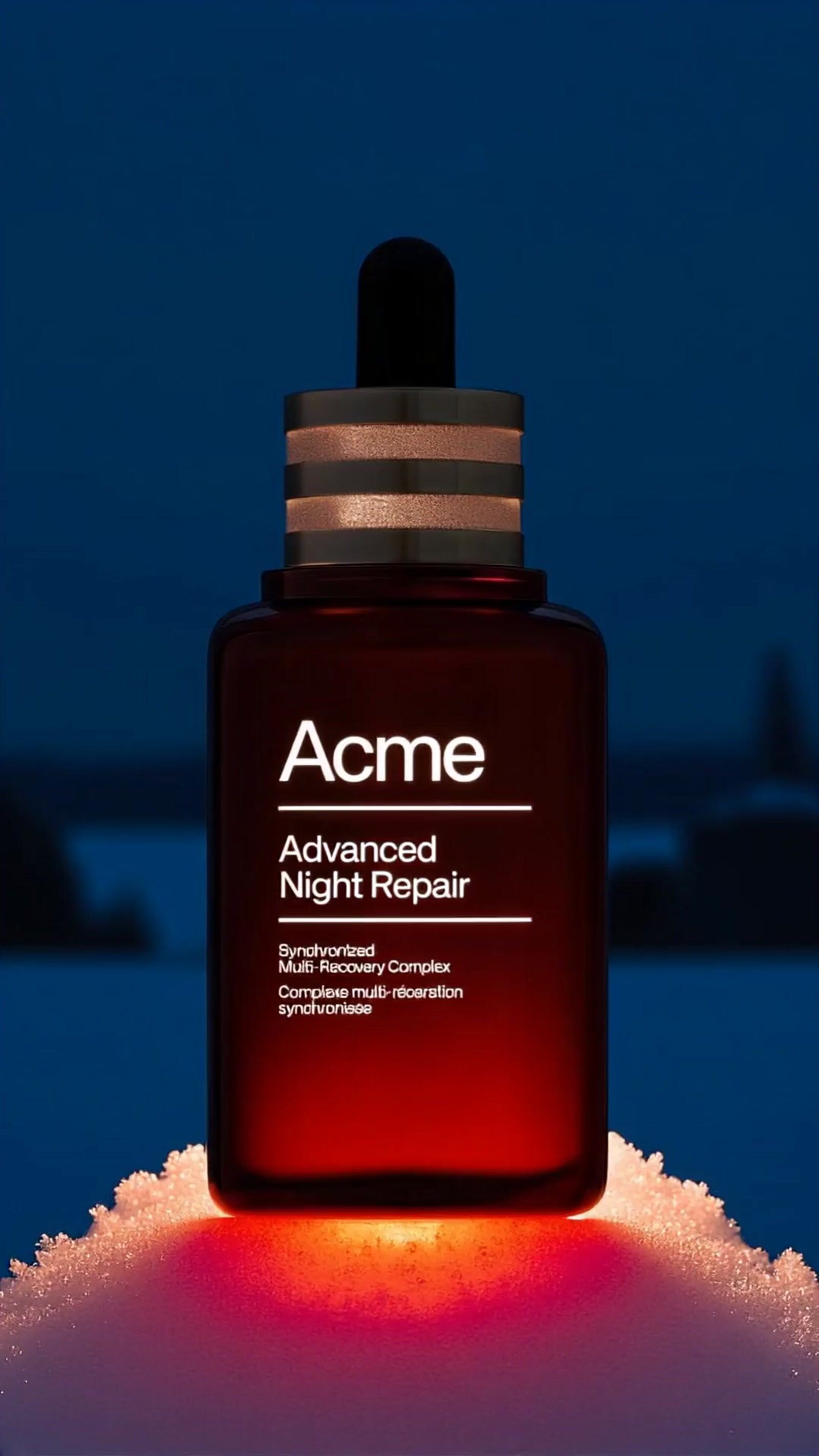 a bottle of acne advanced night repair
