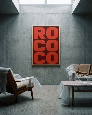 a room with two chairs and a painting on the wall