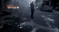 a man standing in the middle of a street