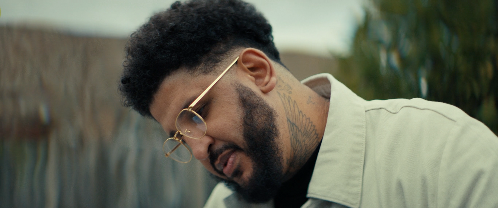 a close up of a person with a beard and glasses