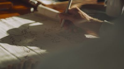 a person writing on a piece of paper