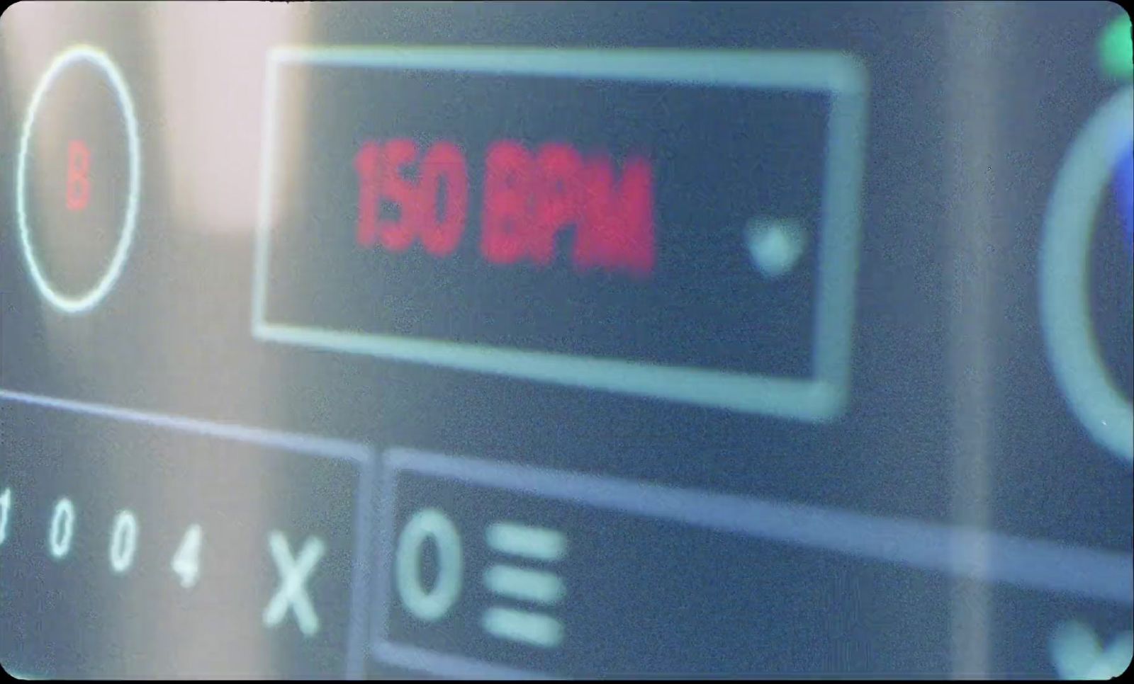 a close up of a computer screen with red numbers