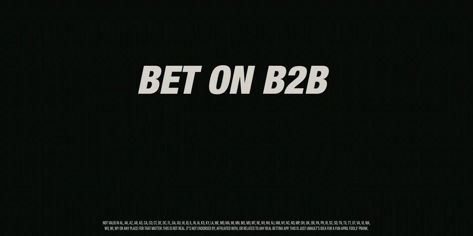 a black and white photo with the words bet on b2b